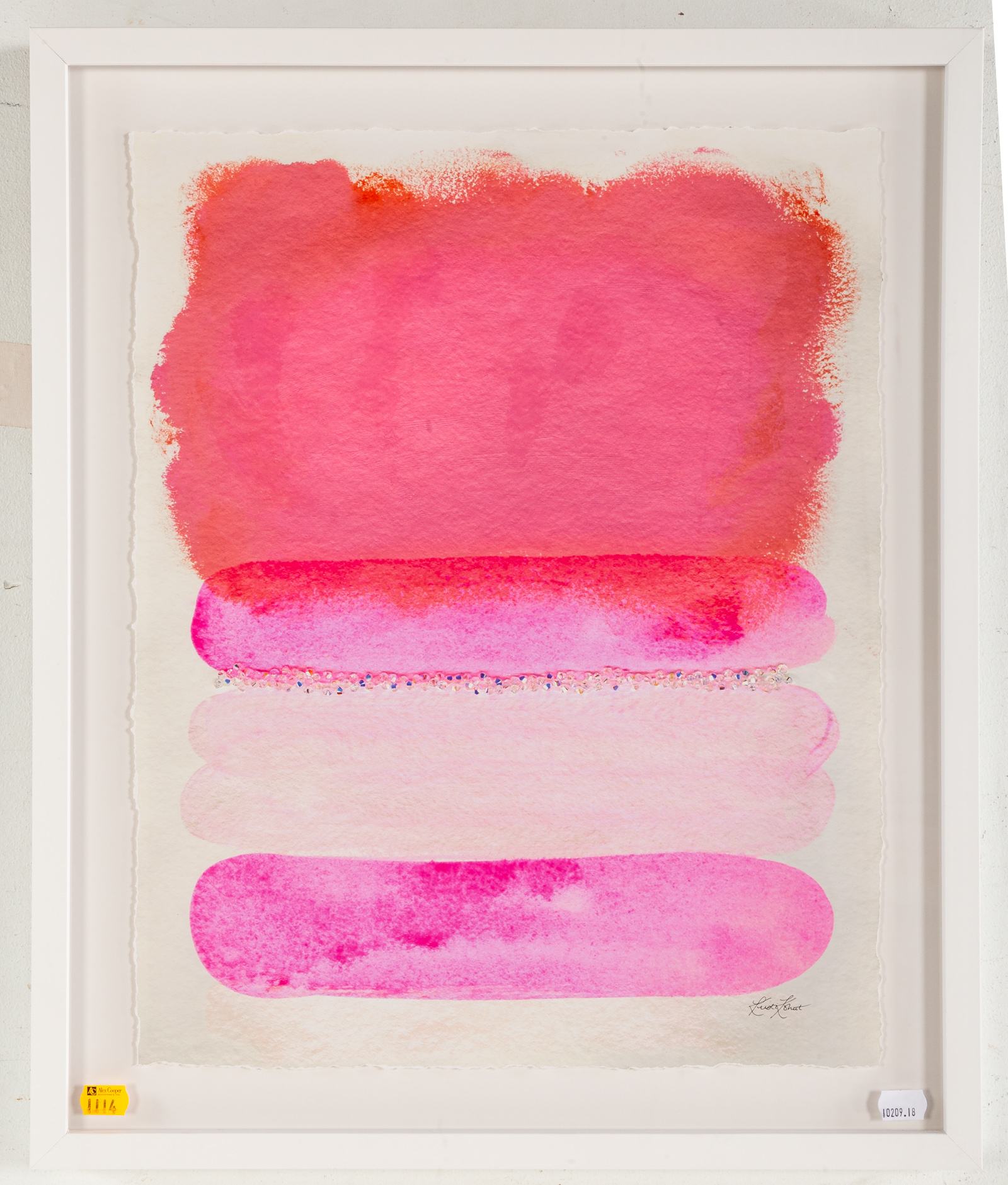 KRISTI KOHUT PINK LINES LITHOGRAPH 3357ff