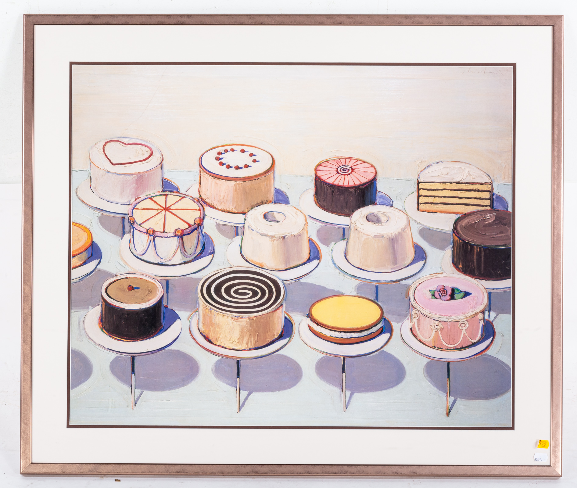 WAYNE THIEBAUD. "CAKES," LITHOGRAPH