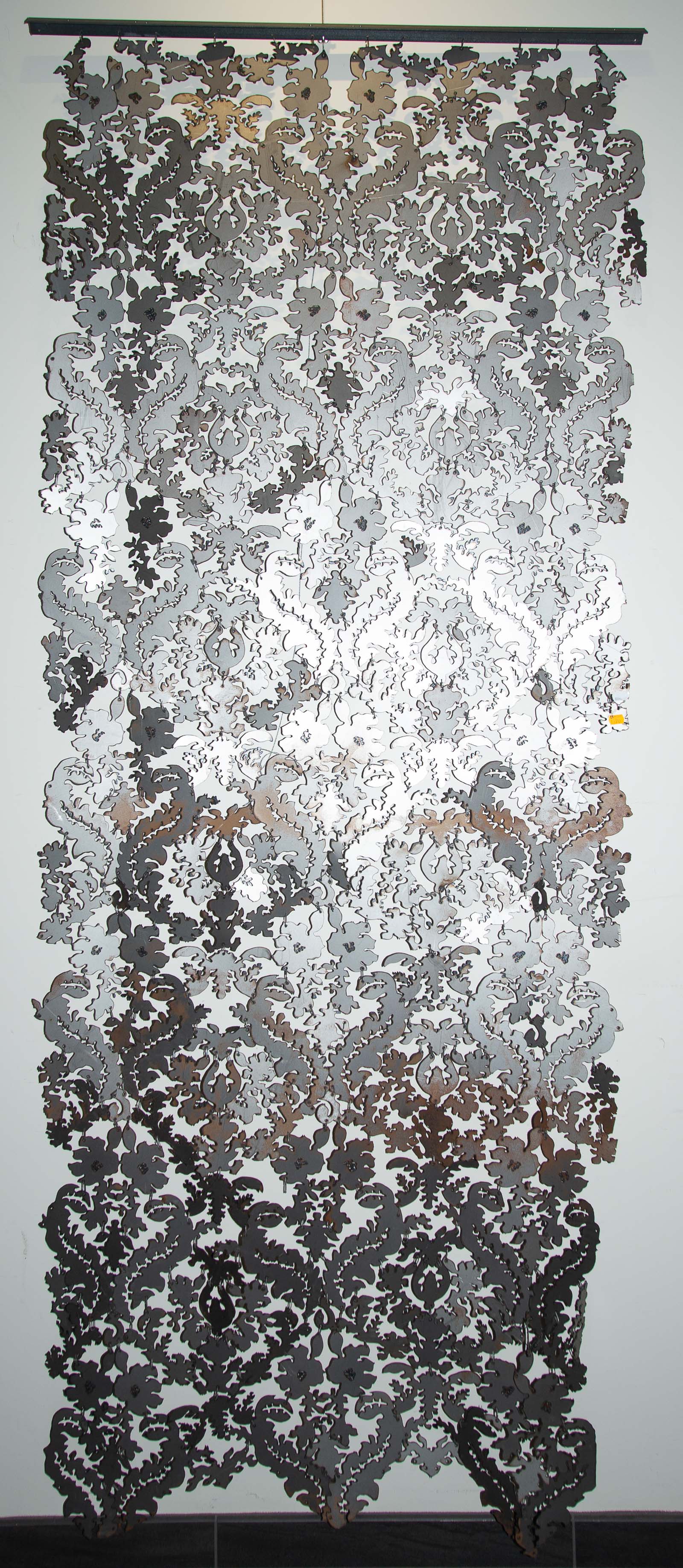 ABSTRACT FLORAL METAL WALL HANGING 335837