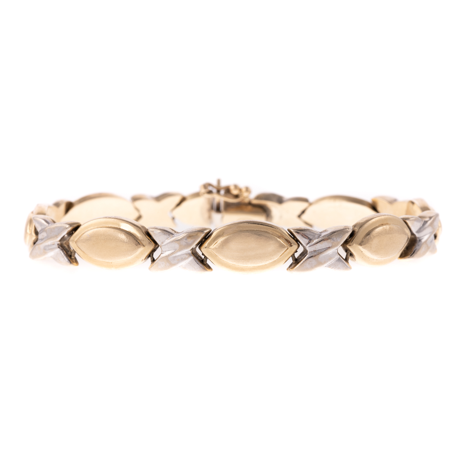 A TWO TONE X LINK BRACELET IN 3358b1