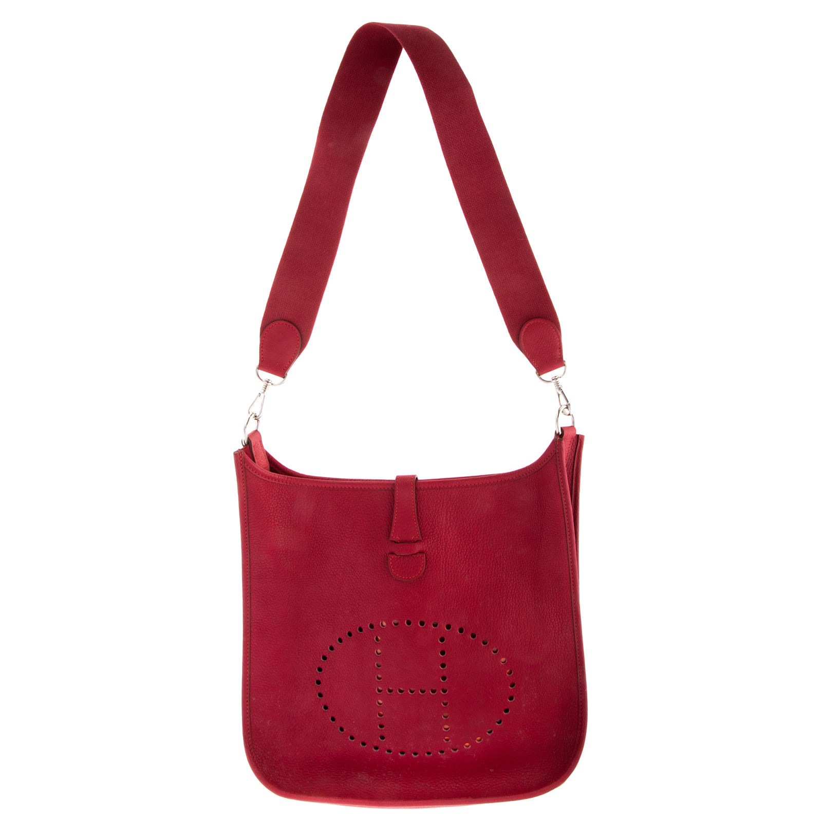 AN HERMES TOGO EVELYN I PM A red 3358fa