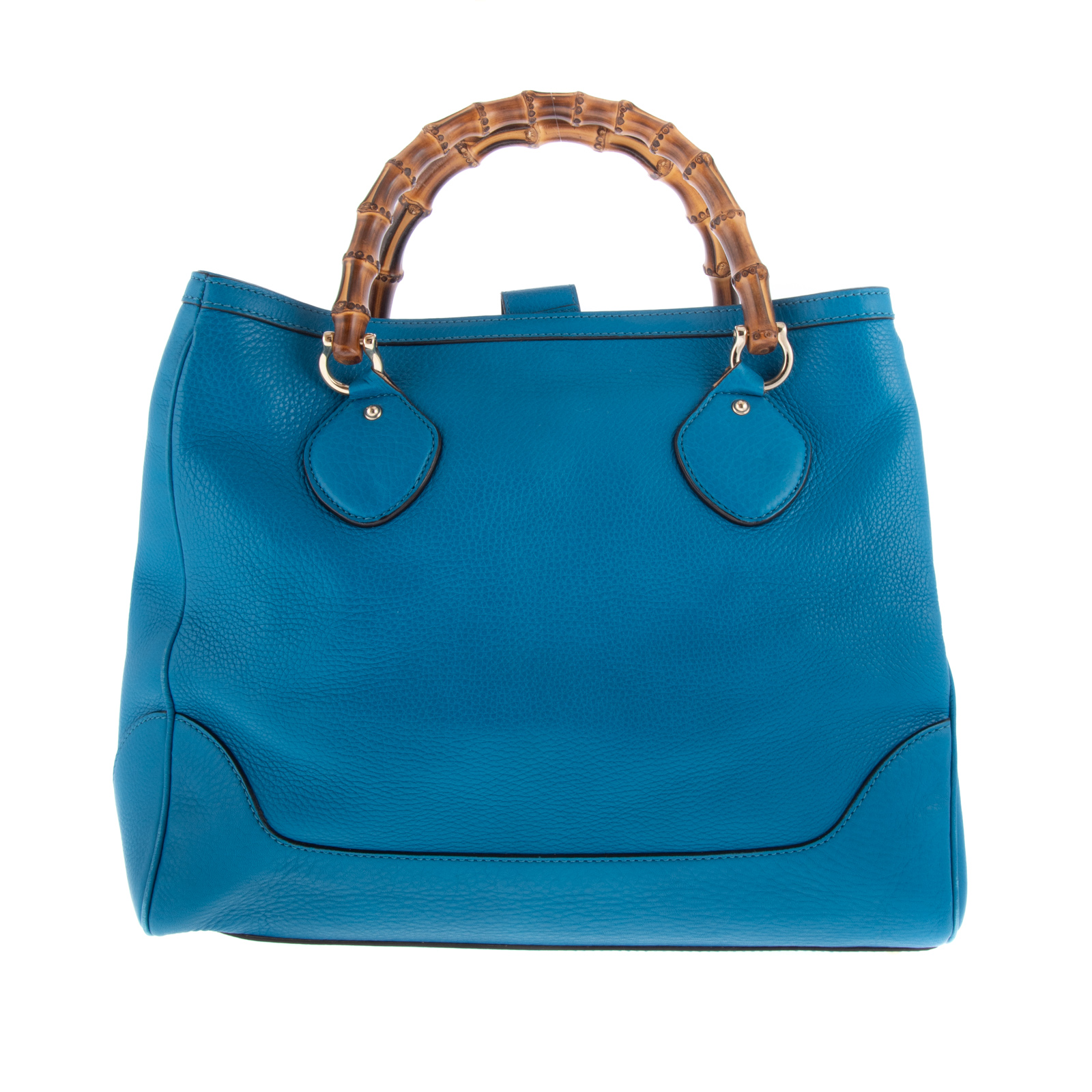 A GUCCI BAMBOO DIANA BAG A blue