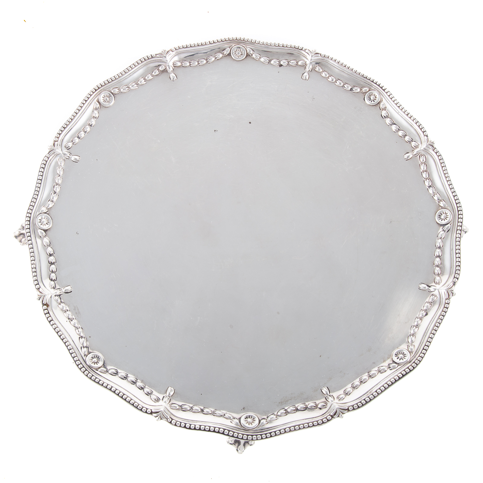 GEORGE III SILVER SALVER RR London  335919