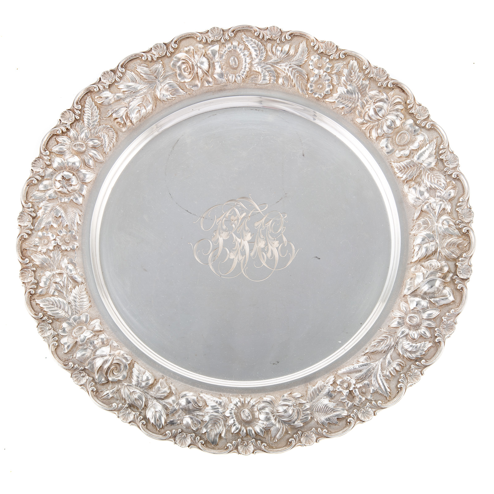 STIEFF STERLING REPOUSSE PLATTER 33591b