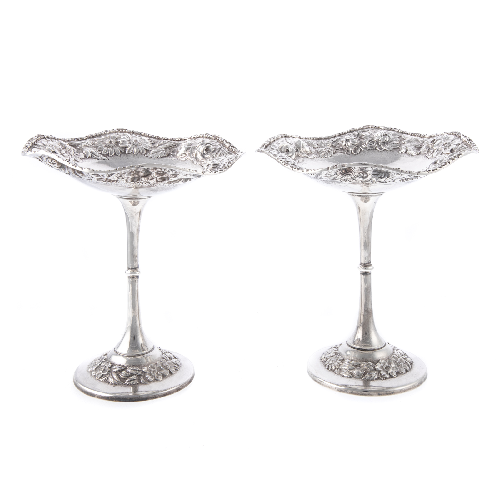 A PAIR OF STIEFF STERLING REPOUSSE 335922