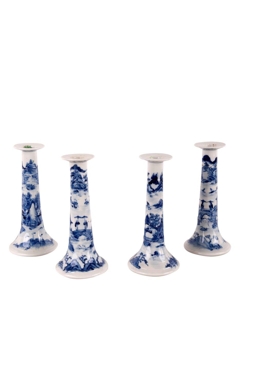 FOUR CHINESE BLUE & WHITE EXPORT