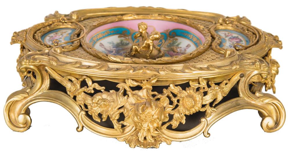 FRENCH PORCELAIN GILT BRONZE 335949