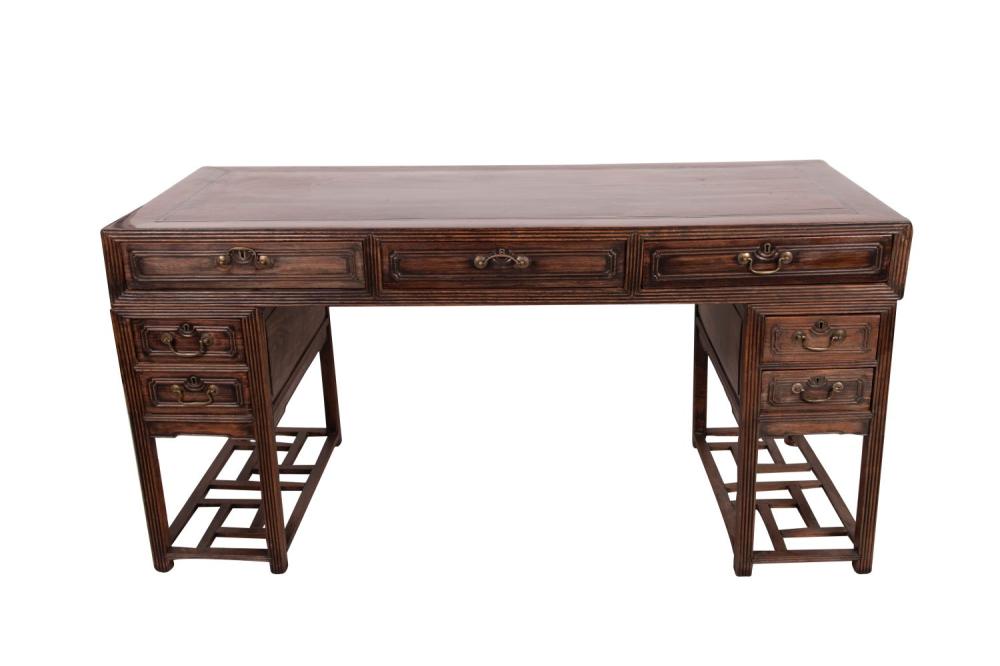 CHINESE CARVED HARDWOOD DESKin 33599a