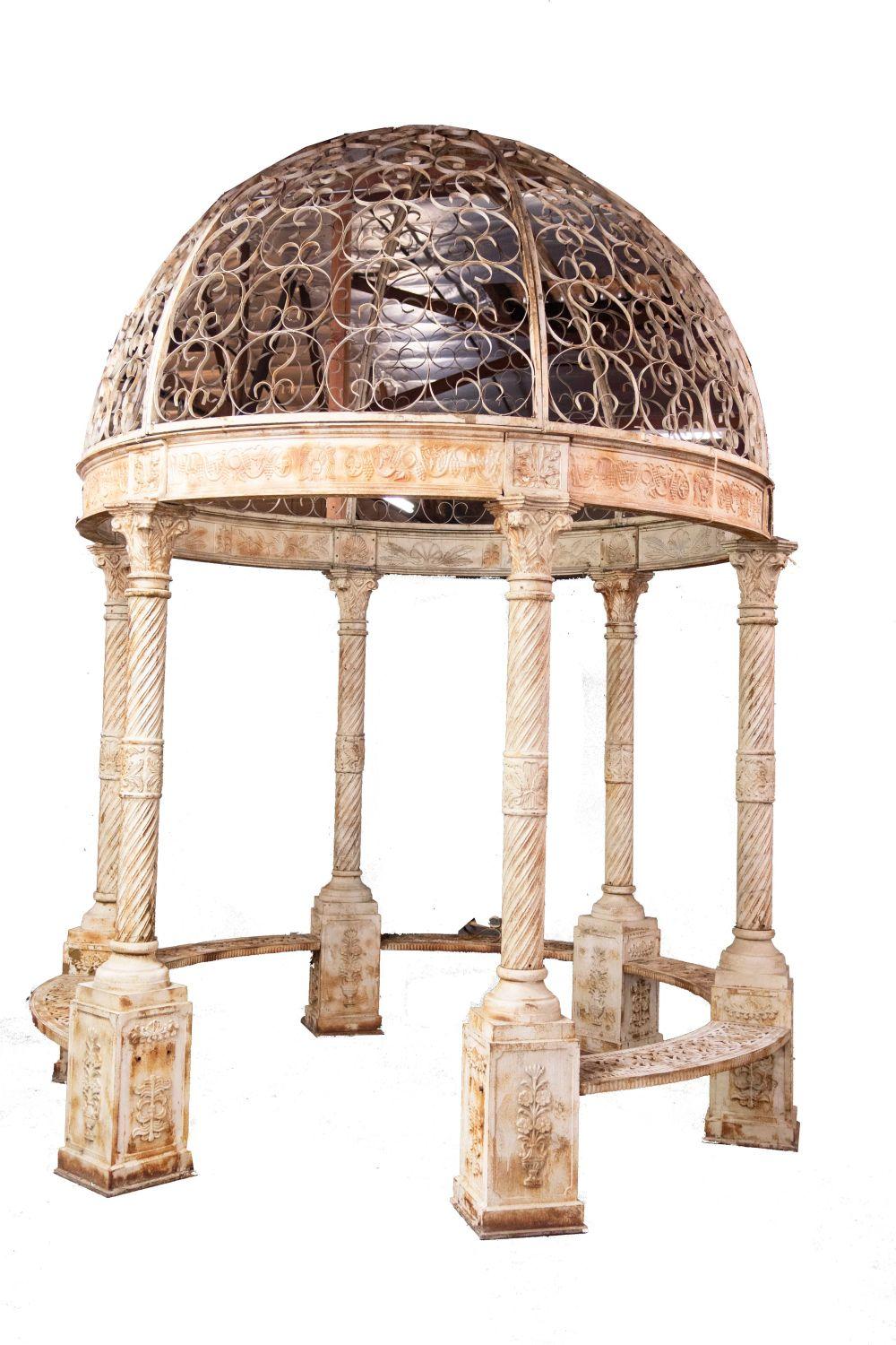 ITALIAN PAINTED WROUGHT IRON GAZEBO118