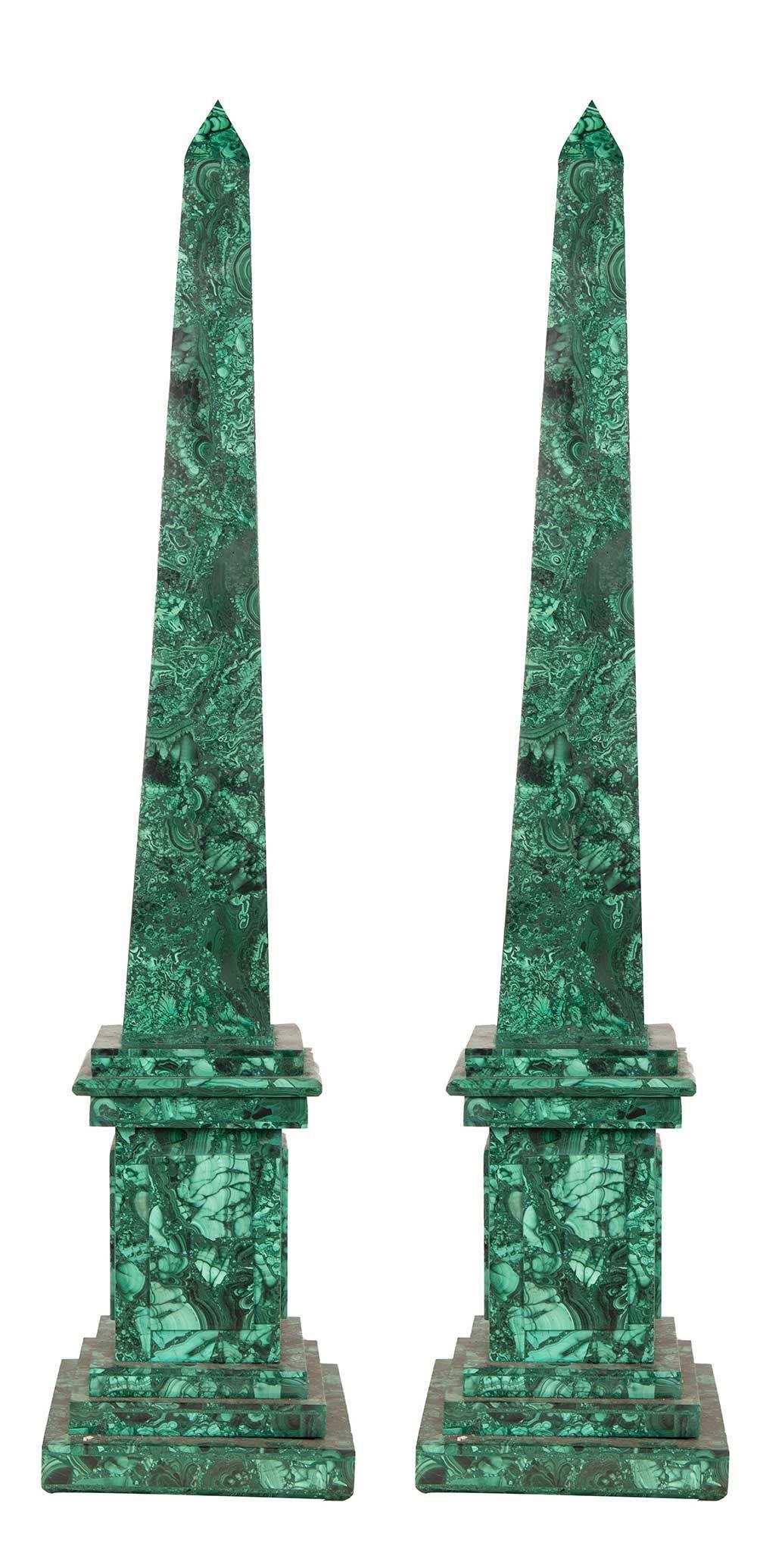 PAIR OF MALACHITE VENEER   3359ea