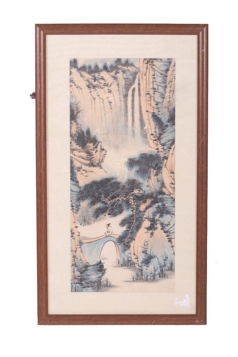 CHINESE LANDSCAPE PAINTINGwatercolor 335ad6