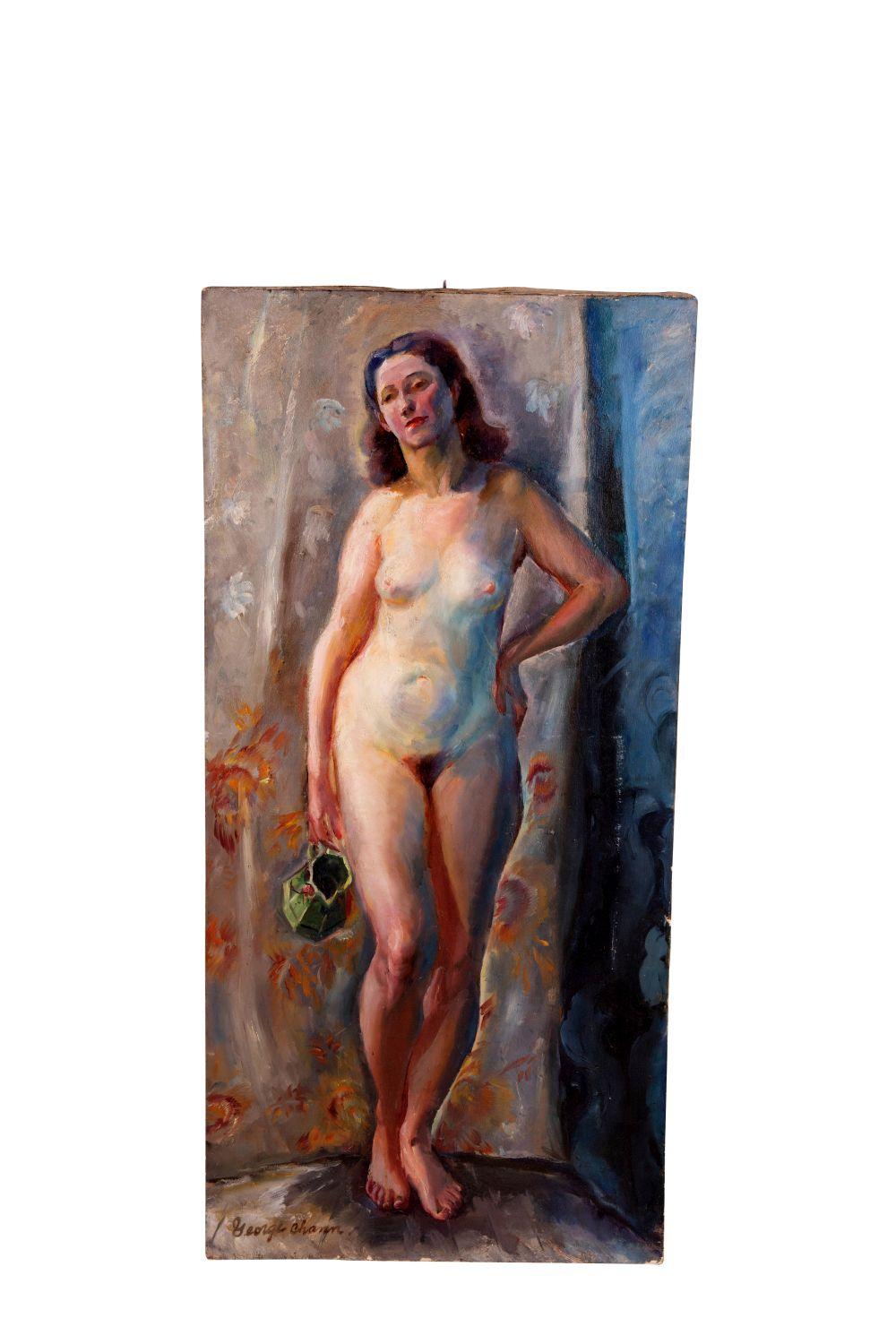 GEORGE CHAN NUDE WOMAN oil on 335ad8