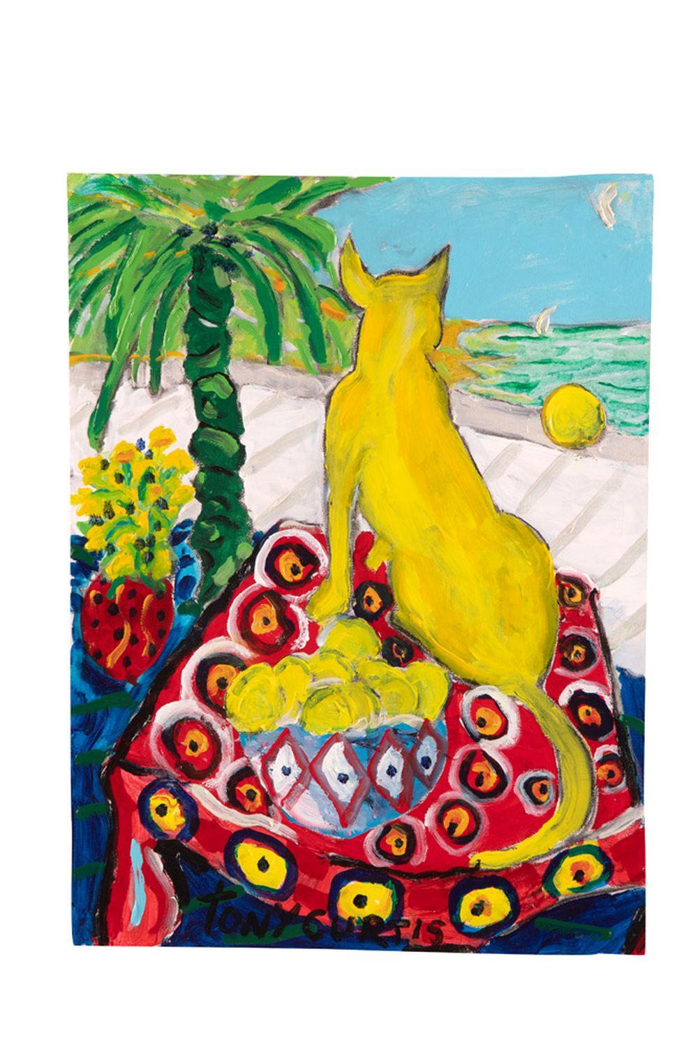 TONY CURTIS: "CAT"oil on canvas