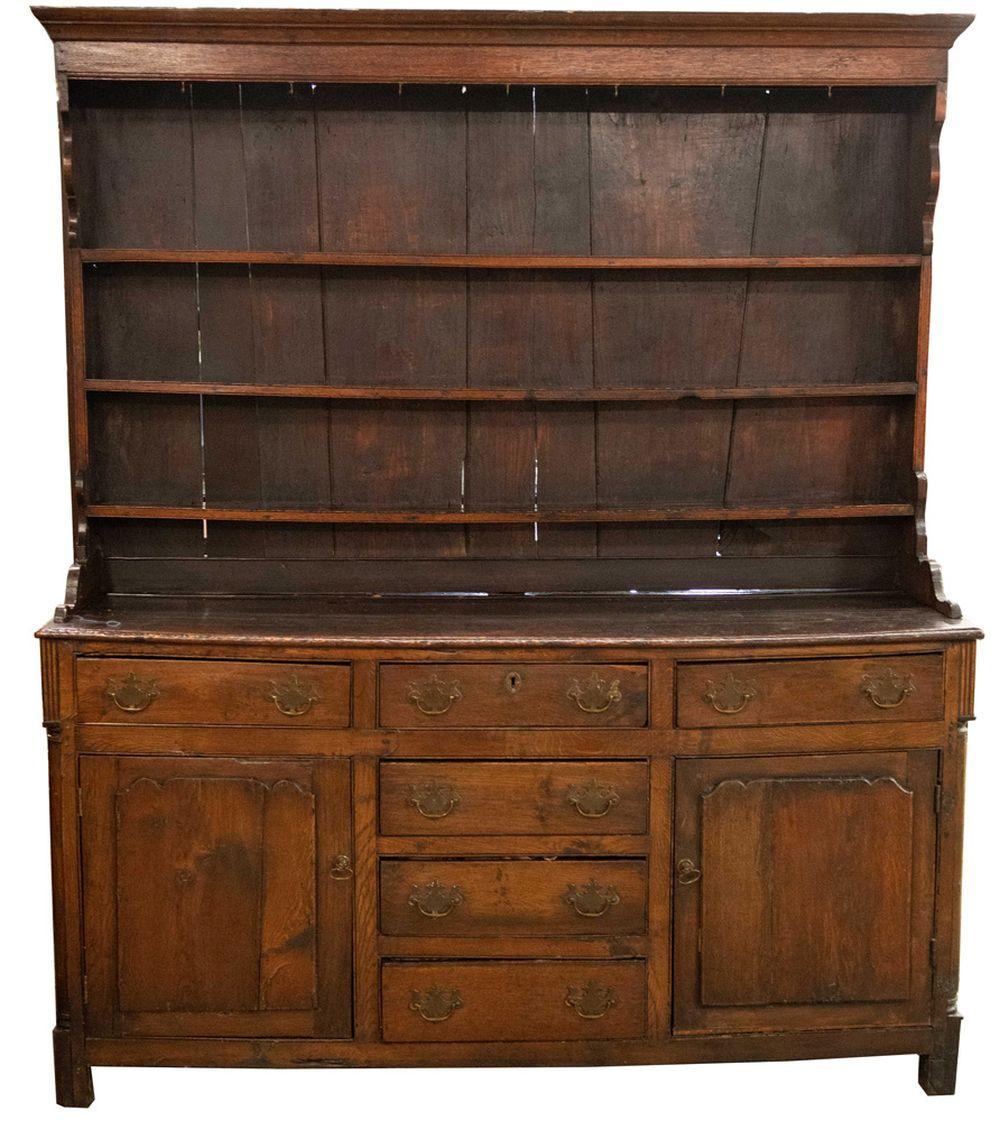 CARVED OAK WELSH CUPBOARD66 inches 335aed