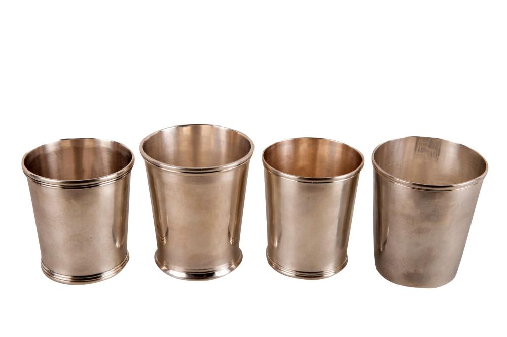 FOUR SOUTHERN SILVER JULEP CUPSmakers 335b36