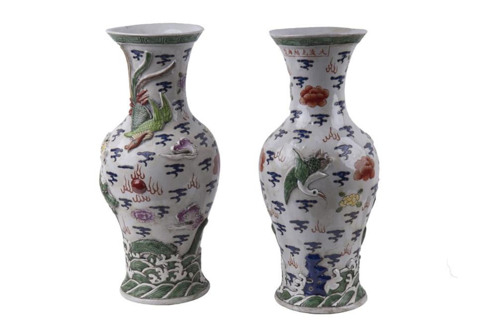 PAIR OF CHINESE PORCELAIN VASESeach