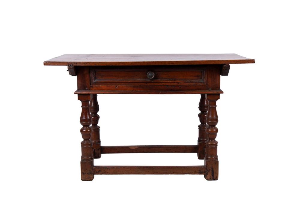 LOUIS XIII STYLE WALNUT HALL TABLECondition  335bad