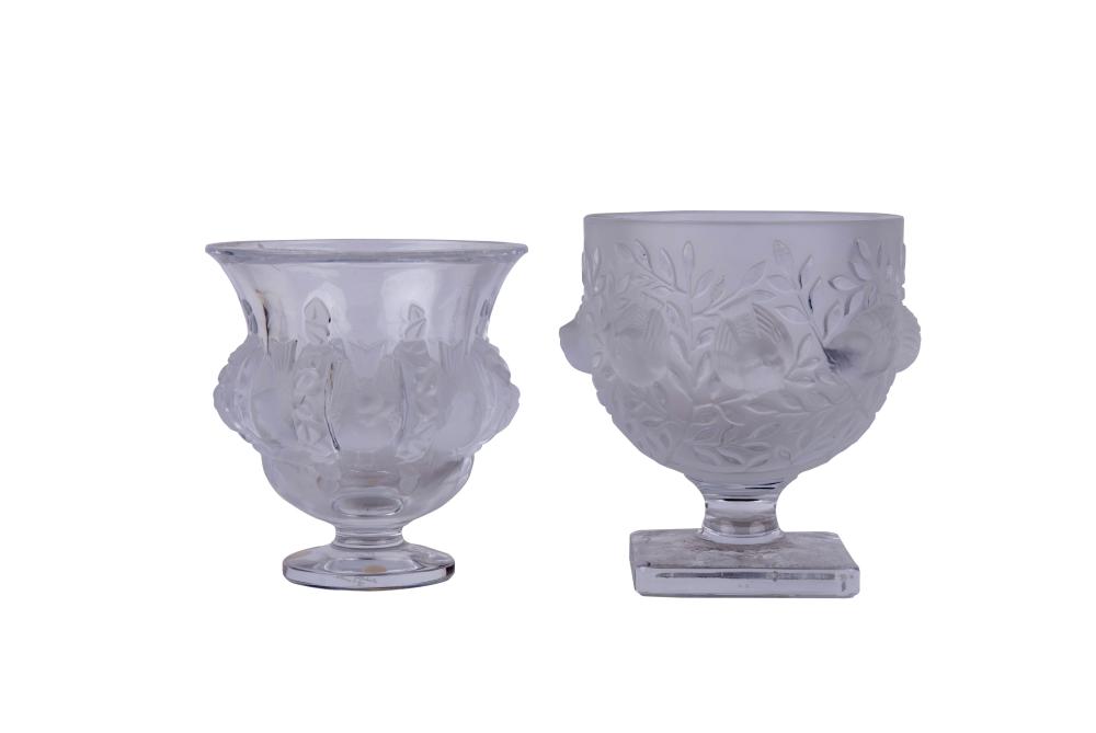 TWO LALIQUE BUDGIE VESSELSCondition  335be4