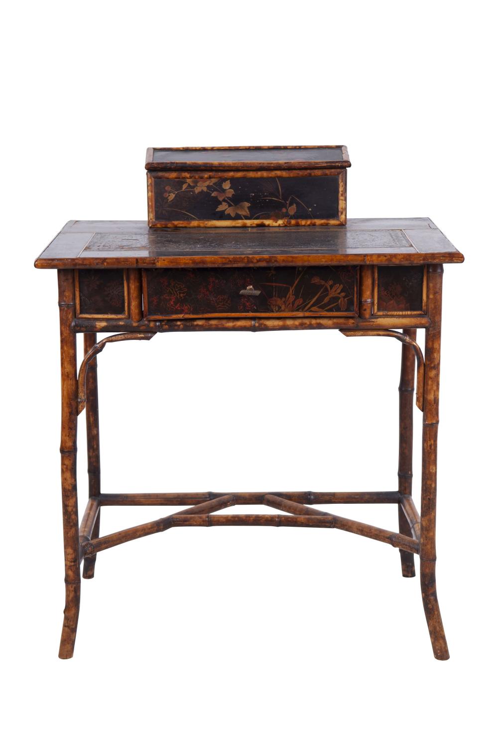 ENGLISH RATTAN WRITING DESKleather 335c17