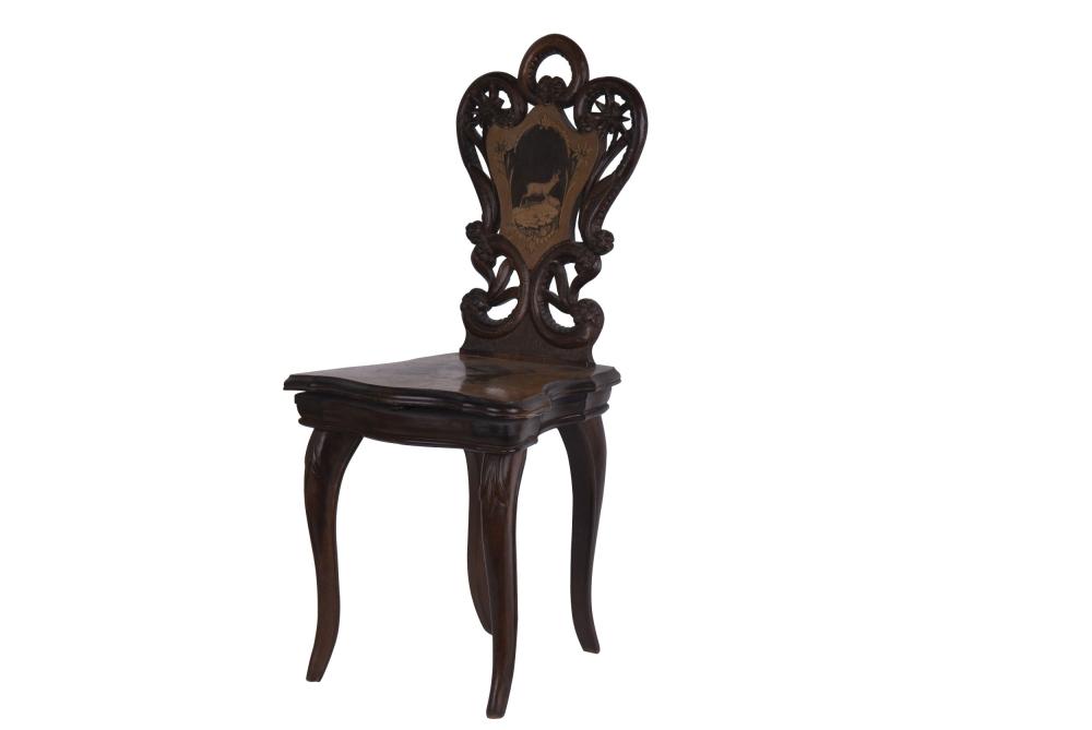 GERMAN INLAID MUSICAL CHILDS CHAIRthe