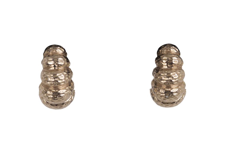 PAIR OF 14 KARAT EARRINGSwith hinged 335c51