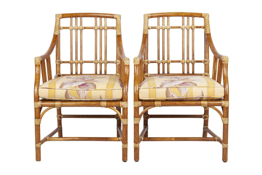 SET OF MCGUIRE RATTAN DINING CHAIRSCondition  335c6a