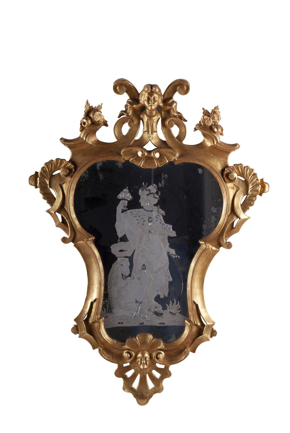 BAROQUE STYLE GILT ETCHED MIRRORthe 335c6f
