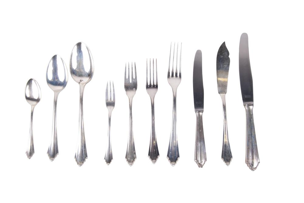 .800 SILVER FLATWARE SERVICEcomprising