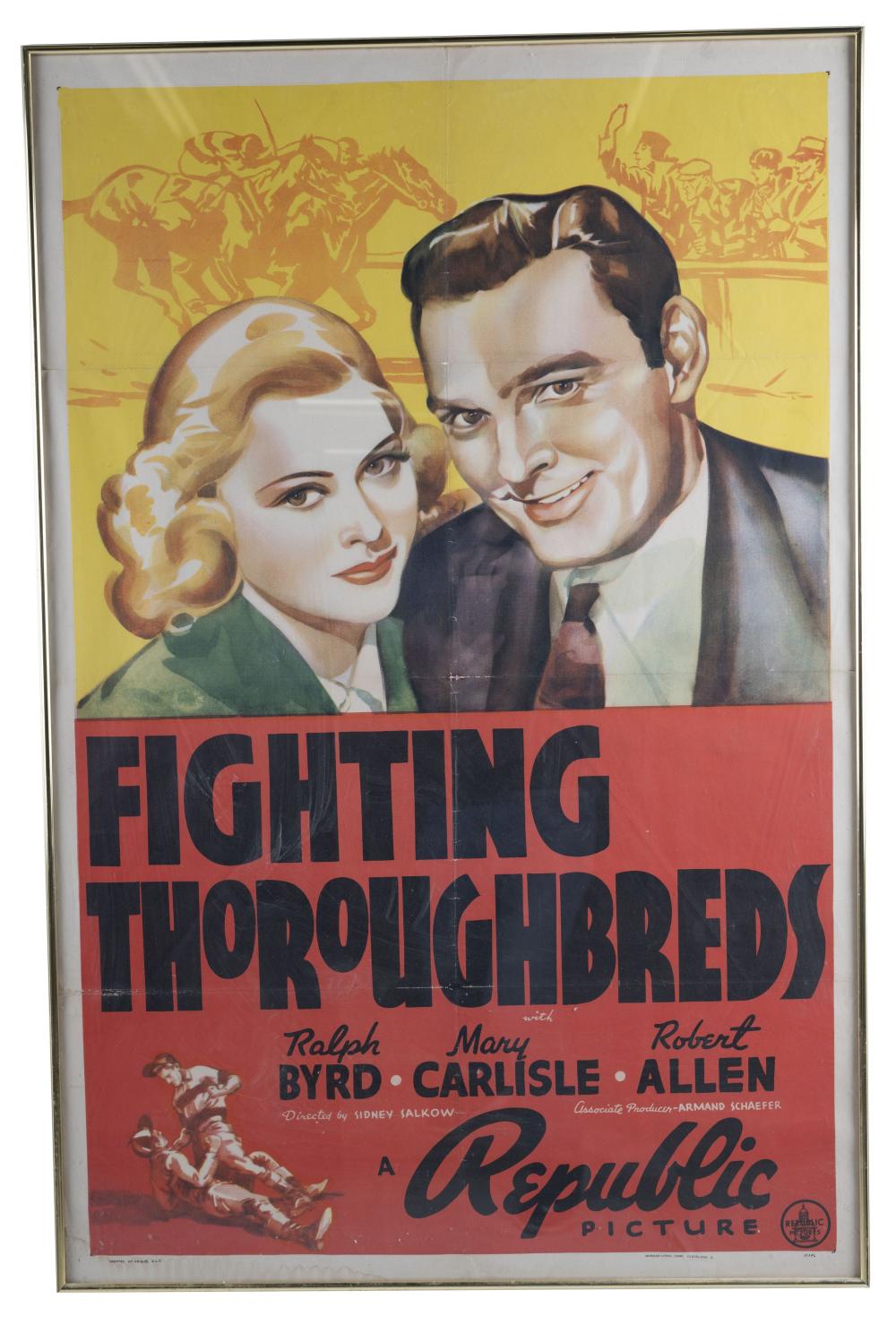 FIGHTING THOUROUGHBREDS FILM POSTERwith