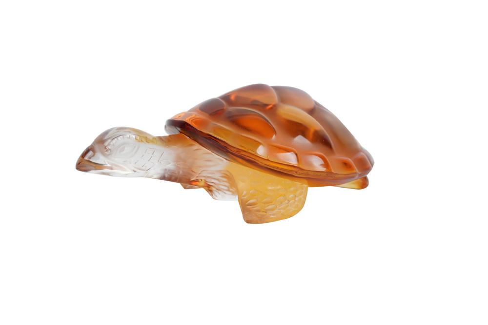 LALIQUE AMBER GLASS TURTLECondition  335cfe