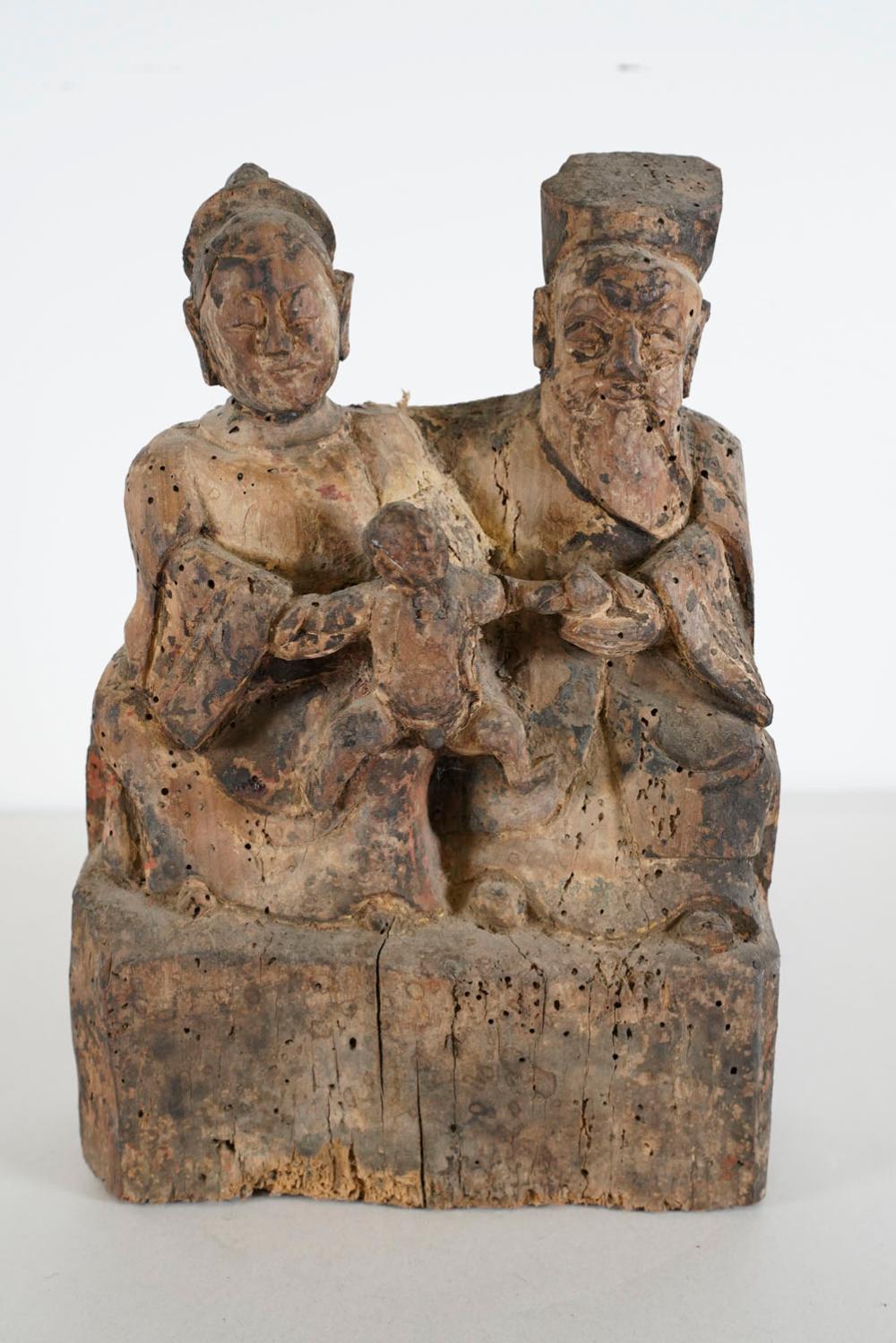 CARVED WOOD SANTOdepicting mother,