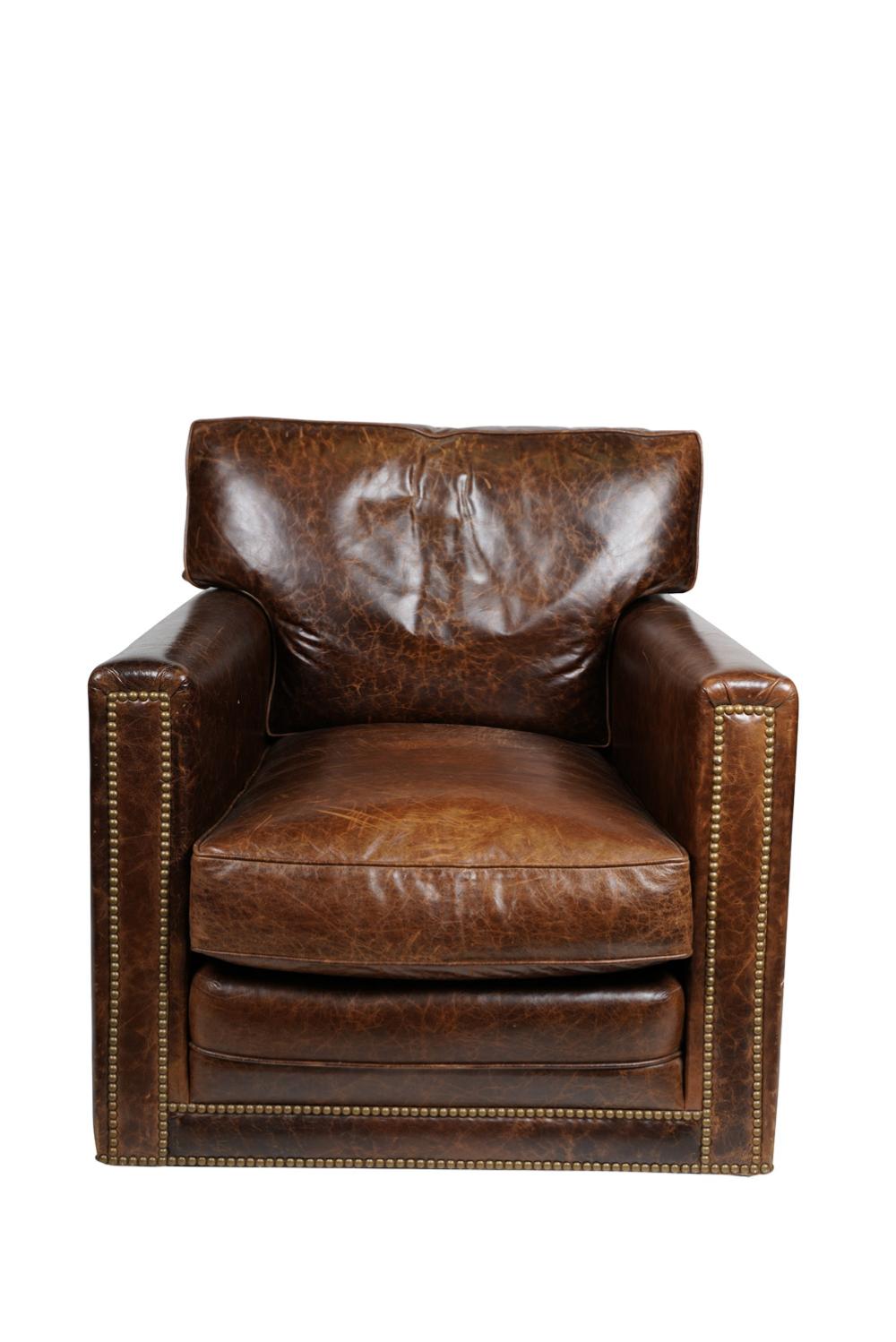 A RUDIN LEATHER CLUB CHAIRCondition  335d7b