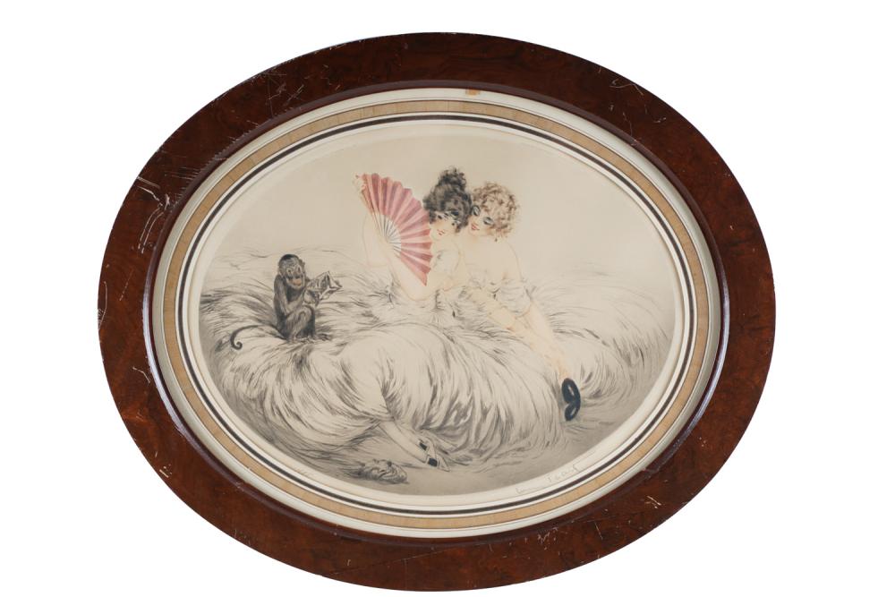 LOUIS ICART BEHIND THE FAN DERRIERE 335d86