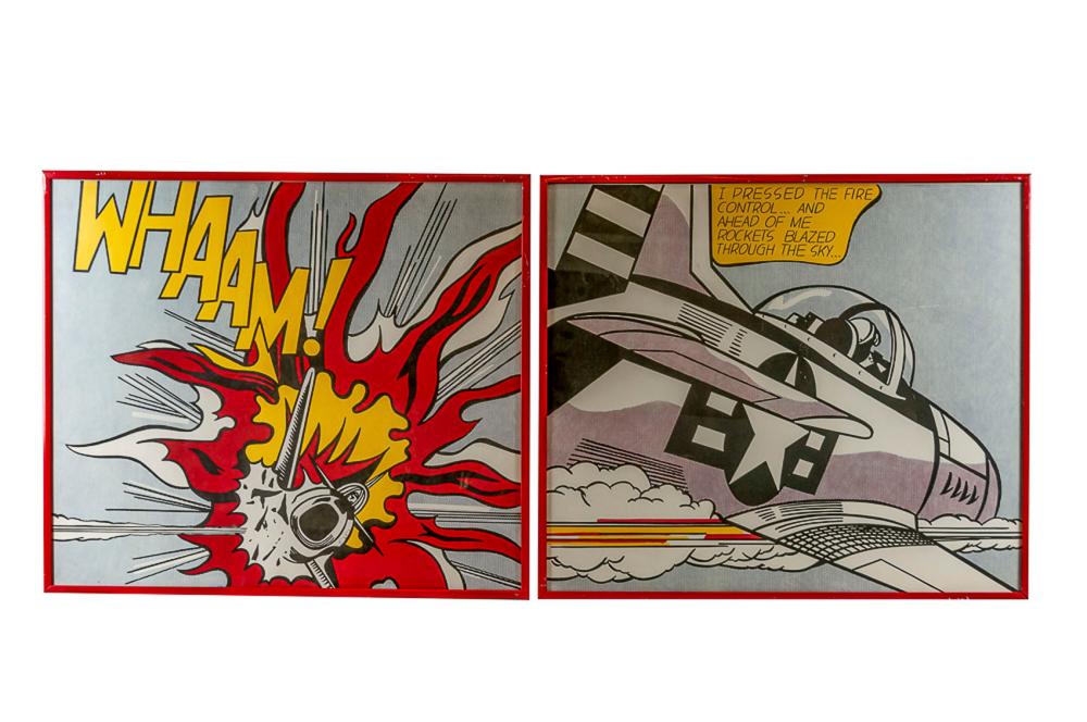 ROY LICHTENSTEIN WHAAM DIPTYCHCondition  335da3