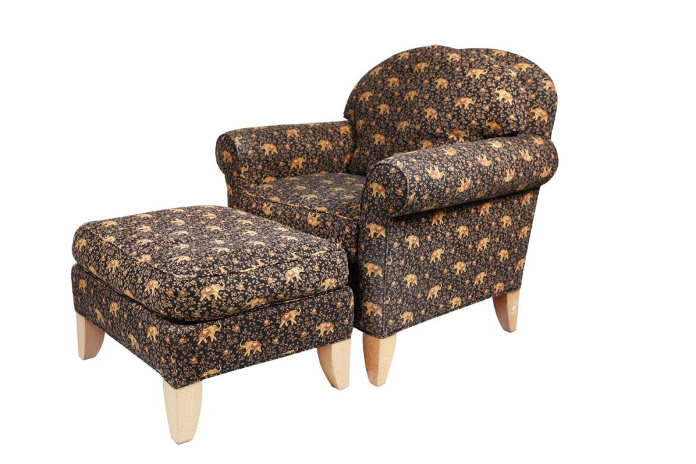 ELEPHANT UPHOLSTERED CLUB CHAIR