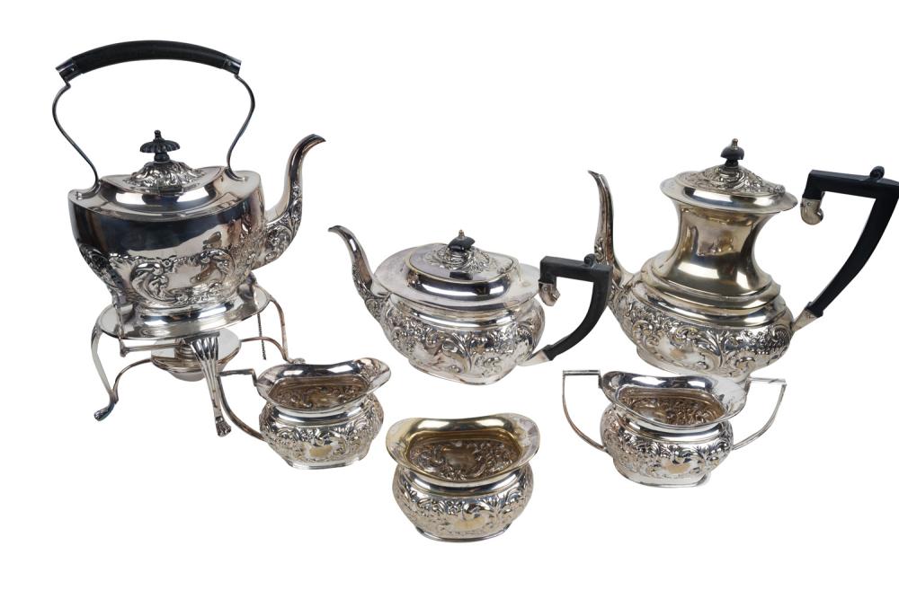 SHEFFIELD SILVERPLATED TEA SERVICEcomprising