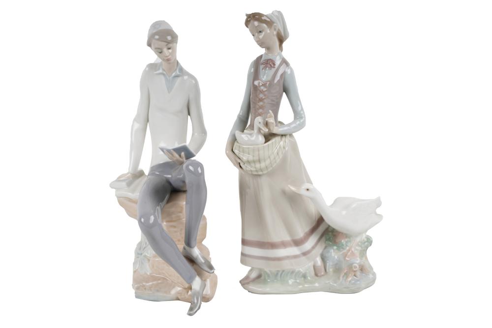 TWO LLADRO FIGURINEScomprising a lady