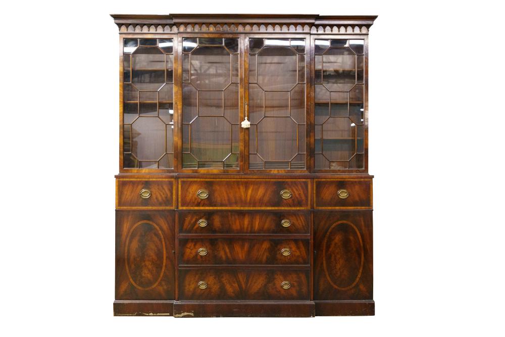 CHIPPENDALE STYLE MAHOGANY SECRETAIRE