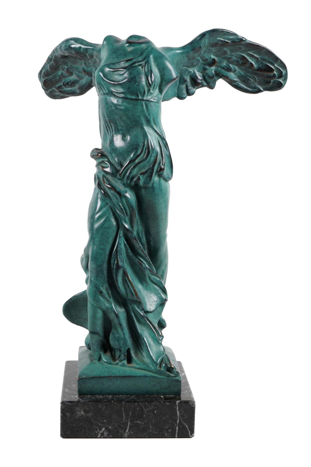 THE NIKE OF SAMOTHRACE (WINGED VICTORY)patinated