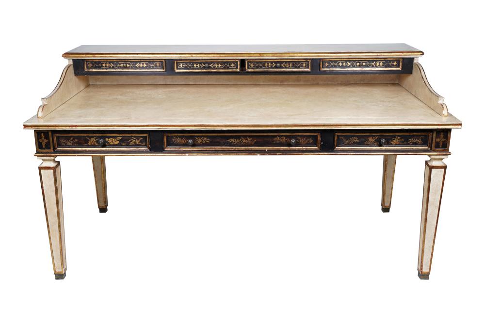 PARCEL GILT & PAINTED WRITING TABLEwith