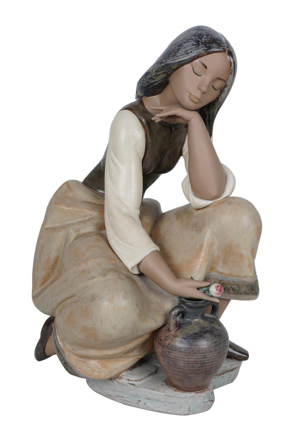 LLADRO PORCELAIN GIRL14 inches high