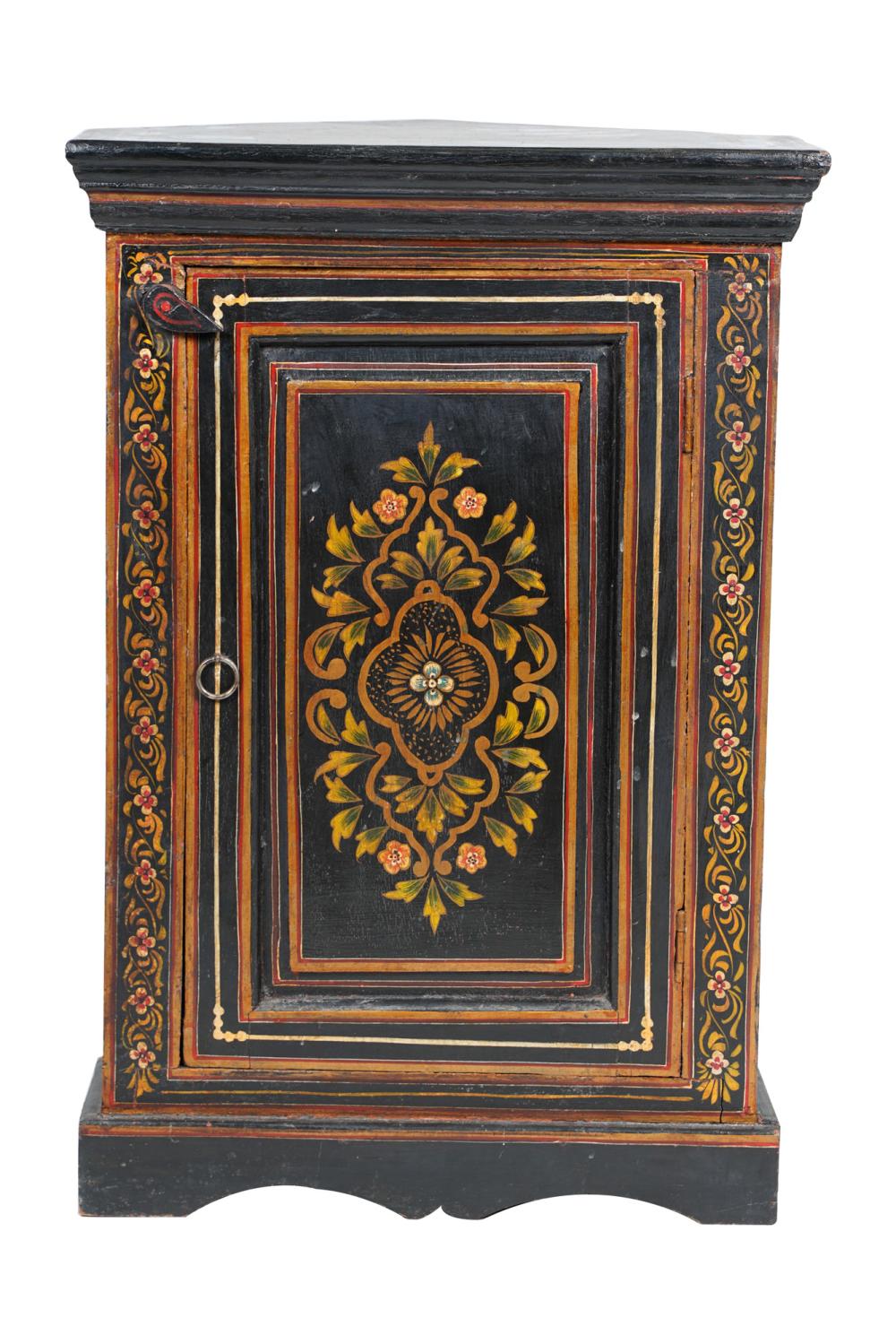 DECORATED CORNER SIDE CABINETwith