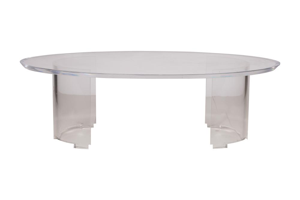 LUCITE THREE PART COFFEE TABLECondition:
