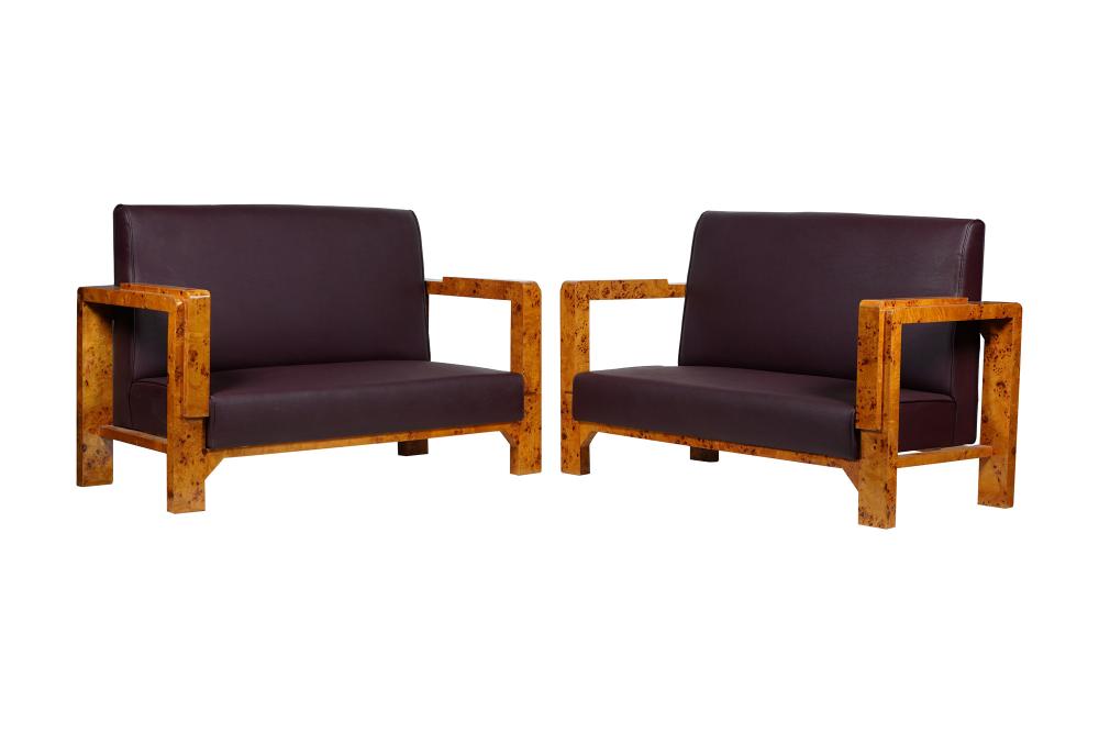 PAIR OF MODERNE STYLE LOVE SEATSeach 335f54