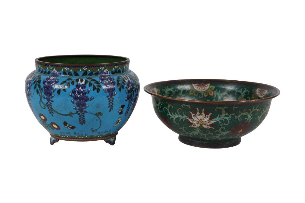 TWO CLOISONNE BOWLSCondition: the