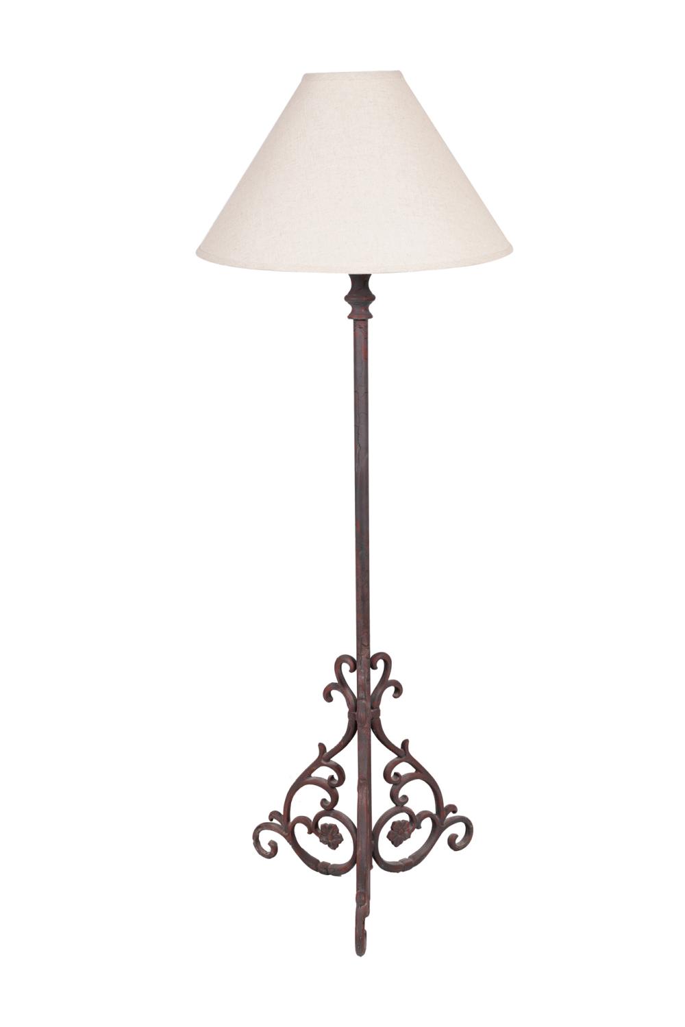 IRON FLOOR LAMPwith faux finish