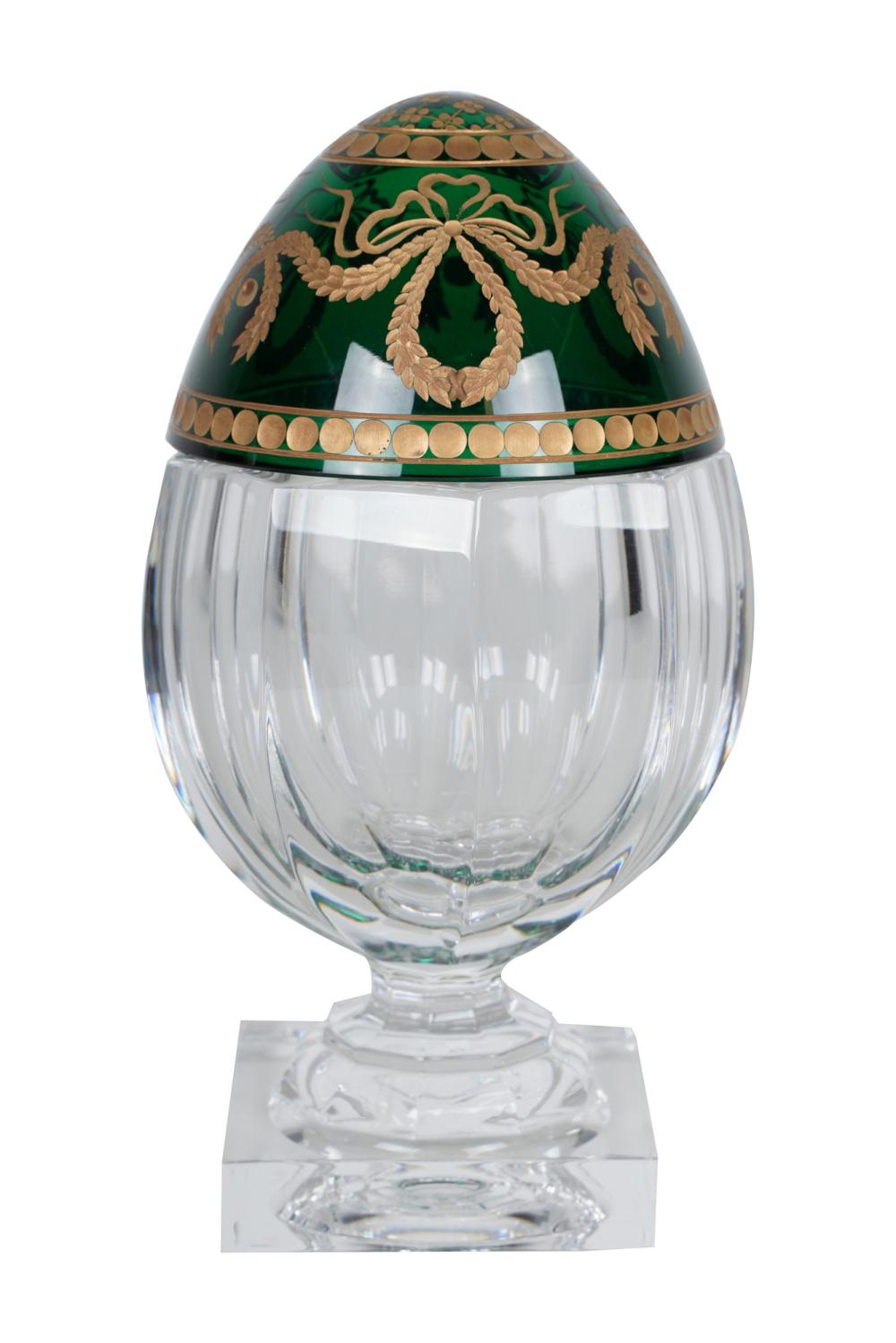 FABREGE CRYSTAL EGG FORM BOX7 3/4 inches