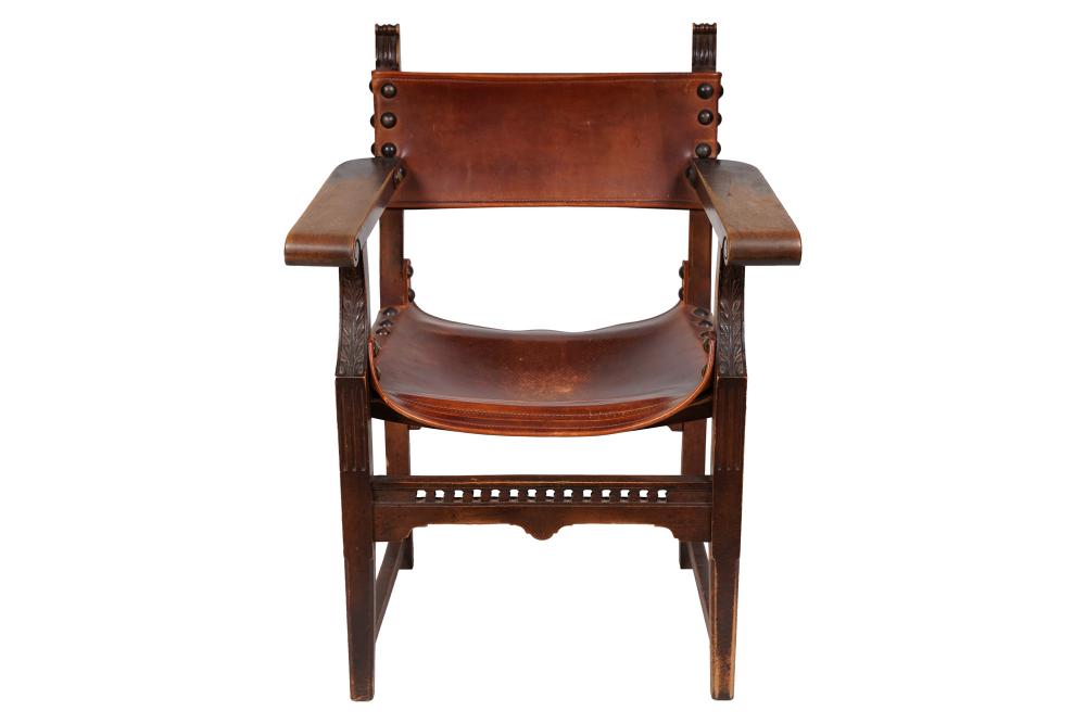 SPANISH CARVED WALNUT HALL CHAIRCondition  335fee