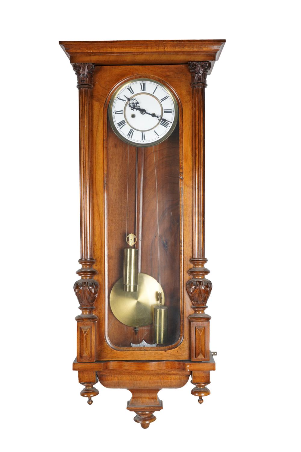 AUSTRIAN WALL CLOCKwith two weights 335fea