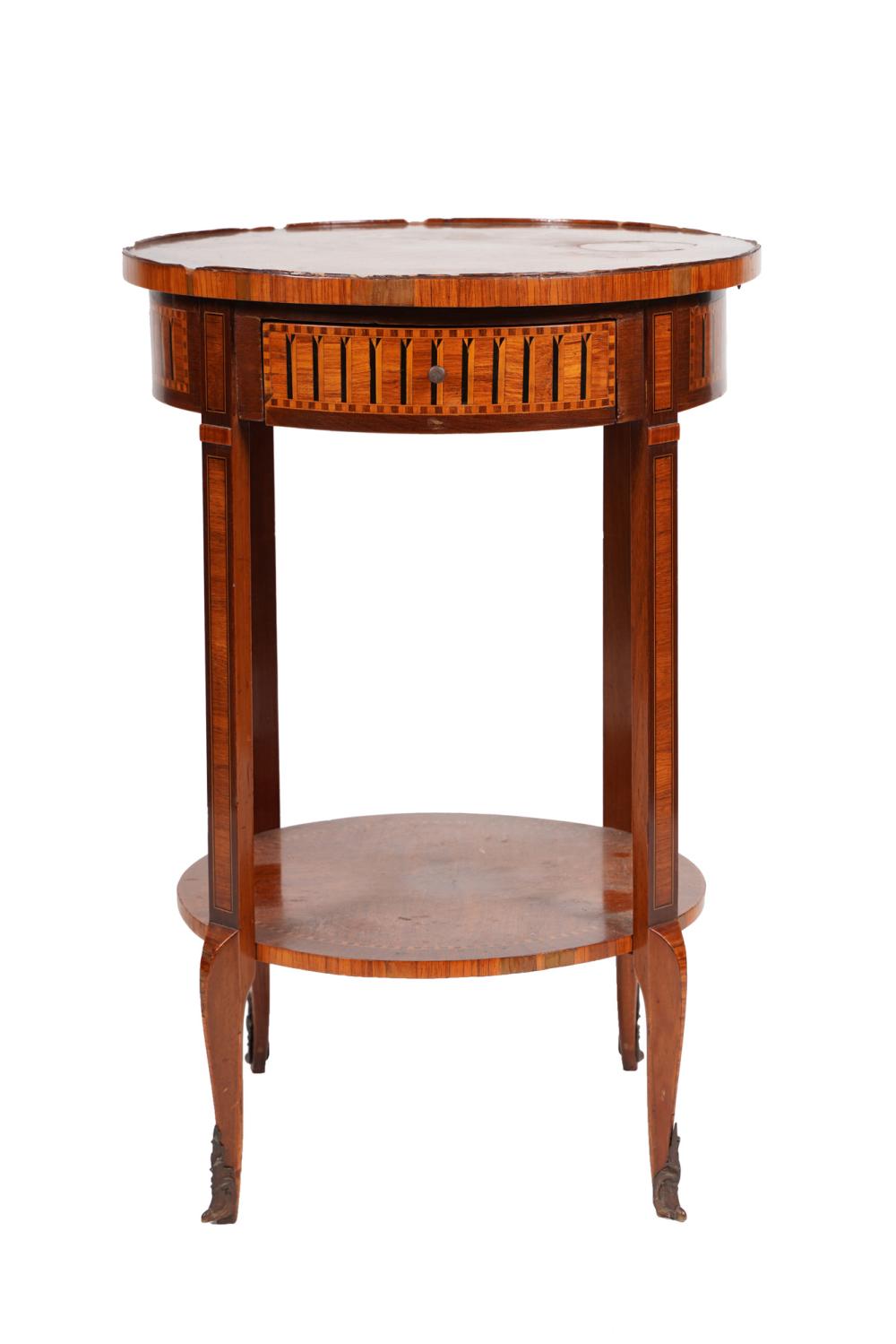 FRENCH MARQUETRY OCCASIONAL TABLEwith 336007
